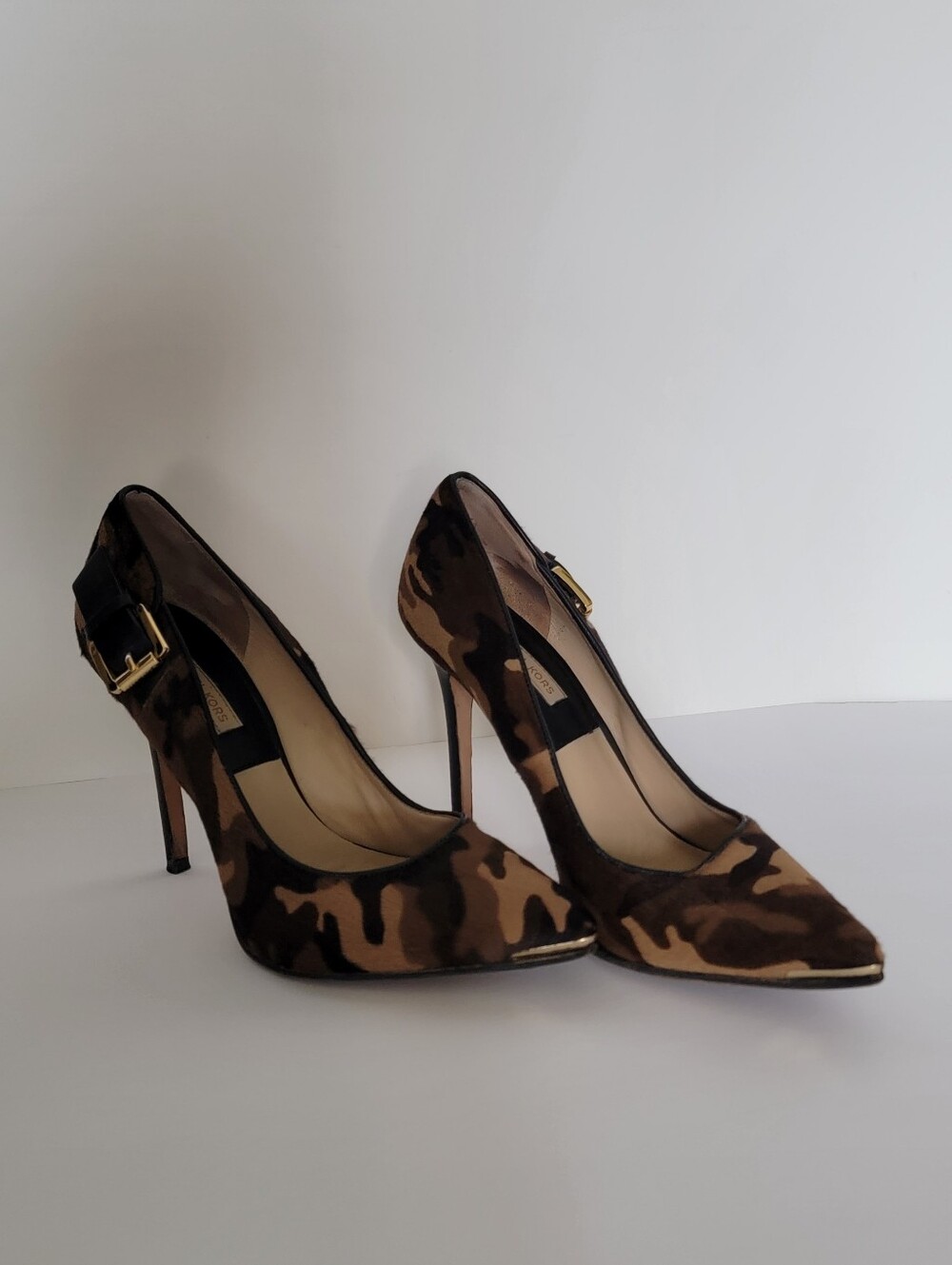 Michael Kors Camouflage Pointed-Toe Stiletto Heels - Brown
